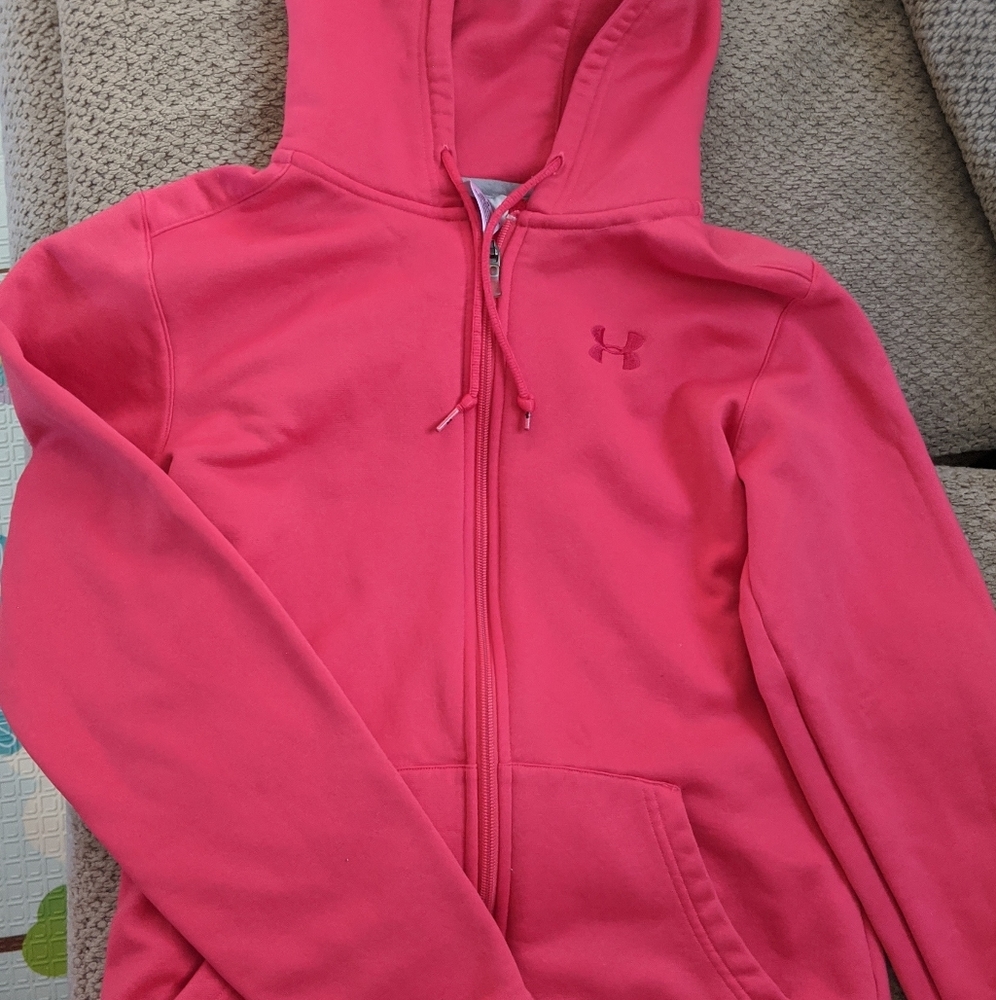 BOGO***Pink Under Armour Zip Up Hoodie